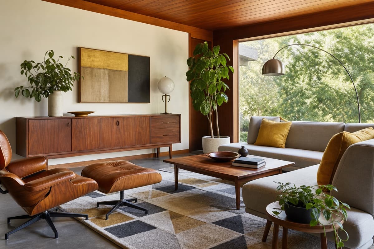 Mid-century style interior