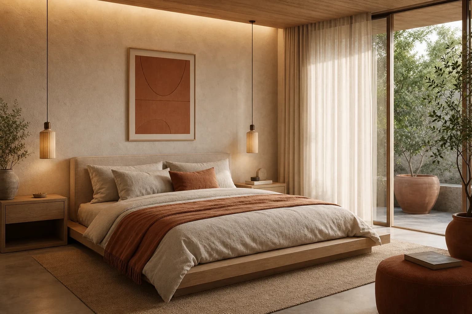 A serene designer bedroom by Procuva